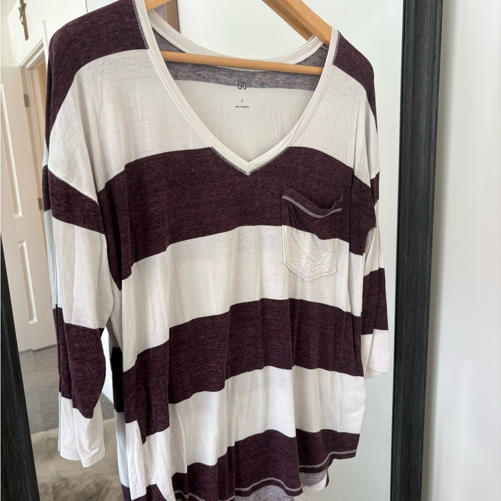 Striped V-Neck